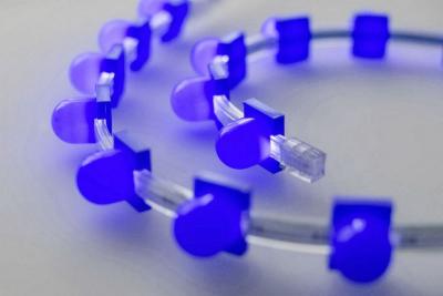 Цветной съемный колпачек для клипсолайта RichLed.Размер 3х2х3, Цвет синий