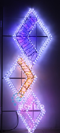 Качественная картинка Светодиодные уличные консоли Ромбы Rich LED 1,5м х 0,60