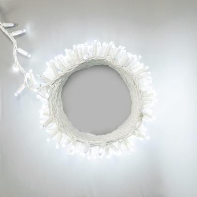 Светодиодная нить с колпачком Laitcom, 10м, 220В, 300 LED, провод бел. кауч, IP65, белый с мерц