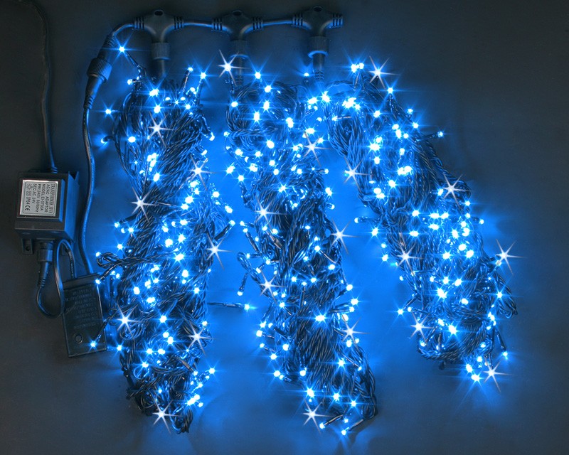 Качественная картинка Нити 3 по 20 м, RichLed, 24 В, мерцание, цвет синий