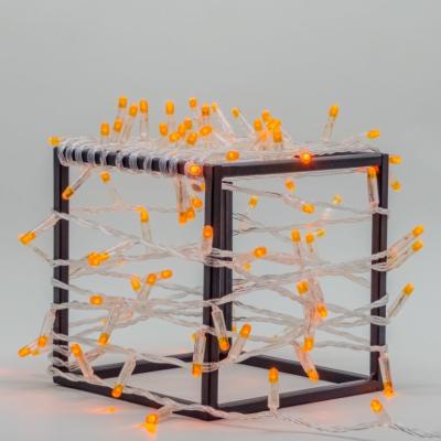 Светодиодная нить Laitcom, с колпачком 10м, 100 LED, 24V, IP65, прозр. пр., оранжевый