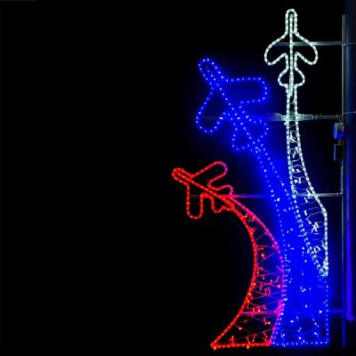 Светодиодная Консоль «Самолеты» Laitcom 80 x 180 см, Триколор, 220В