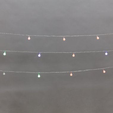 Гирлянда светодиодная Шарики Neon-Night 5 м, прозрачный провод, IP20, 20LED, мерцание, мульти