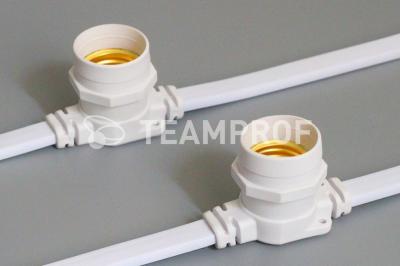 Светодиодный белт-лайт Teamprof, 2-х проводной,шаг 20 см, белый, патрон-резина (250 шт), 220 В, 50м