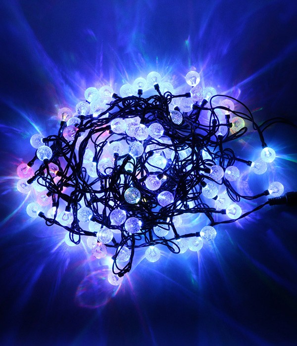 Качественная картинка Гирлянда светодиодная Laitcom Пузырьки 7,5м, 75 led, 220-230V., D23мм RGB