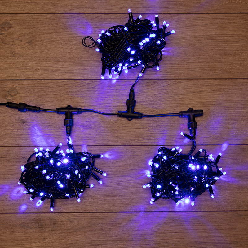 Качественная картинка Гирлянда NEON-NIGHT ClipLight 24V, 3 нити по 10 метров, Синий