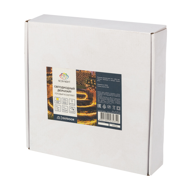 Качественная картинка Дюралайт NEON-NIGHT фиксинг (2W), 24 LED/м, теплый белый, 20 м