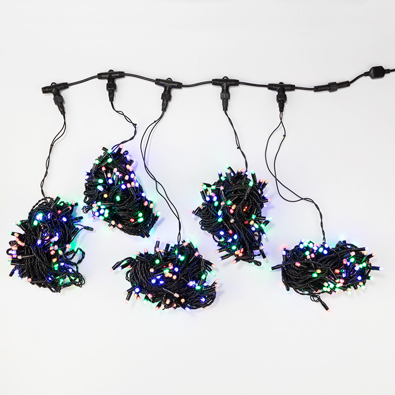 Качественная картинка Гирлянда NEON-NIGHT ClipLight 24V, 5 нитей по 20 метров, Мульти