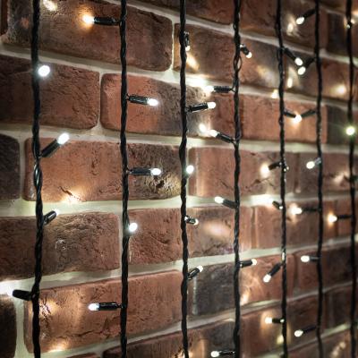 Светодиодная гирлянда занавес Neon-Night, 2x6м, 1520LED, чёрн ПВХ, IP65, водопад, белый, контроллер