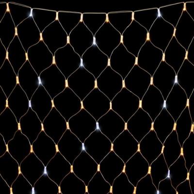 Светодиодная сеть с колпачком Laitcom, 2x2м, 256 led, IP65, 220В, прозр. пр.ПВХ, т.белый с мерцанием