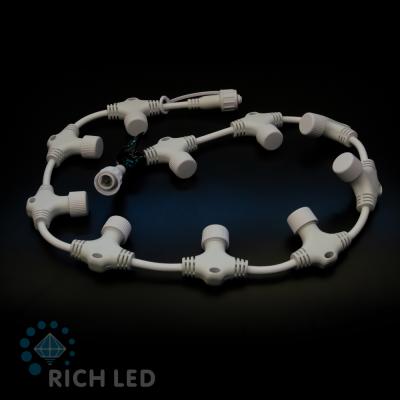 Разветвитель 1 м, 2 pin, 10 лучей, белый