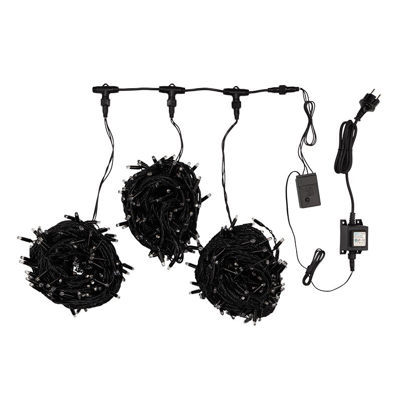 Качественная картинка Гирлянда NEON-NIGHT ClipLight 24V, 3 нити по 20 м, динамика, Красный