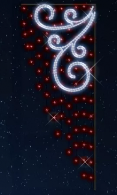 Светодиодная уличная консоль  Вьюга Rich LED красный RL-KN-111R