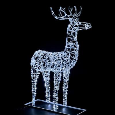 Светодиодная фигура "Световой Олень" Laitcom, 1,9м, провод прозр.ПВХ, 24В, IP65, белый