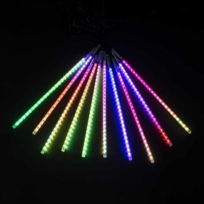 Гирлянда Тающие Сосульки Laitcom 10шт по 50см, 24В, 600 LED, Провод Черн ПВХ, IP55, разноцв.