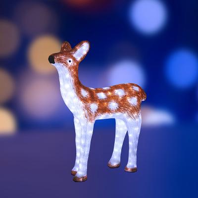 Акриловая светодиодная фигура Оленёнок коричневый 85х71х20 см, 150 светодиодов, IP65, NEON-NIGHT