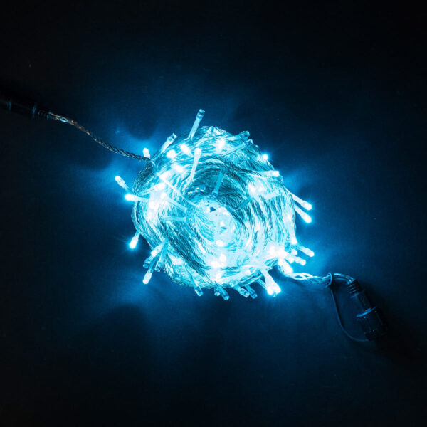 Качественная картинка Светодиодная нить Laitcom с возможностью динамики, 20м, 24V, 200 LED, прозр.пр., неб.голубой