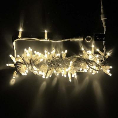 Светодиодная гирлянда Rich LED Нить 10 метров, 24 В, пост. свечение, IP 65, герм. колп, тепл. белый