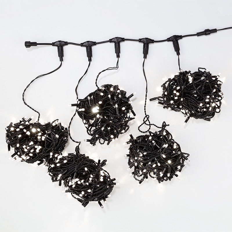 Качественная картинка Гирлянда NEON-NIGHT ClipLight 24V, 5 нитей по 20 метров, Белый, мерцание