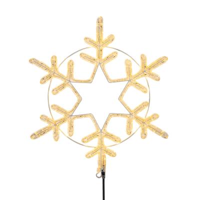 Светодиодная фигура из дюралайта Снежинка 55x55см ТЕПЛЫЙ БЕЛЫЙ NEON-NIGHT