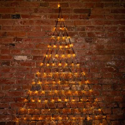 Cветодиодная cеть NEON-NIGHT треугольная 1,5х2х2м ТЕПЛЫЙ БЕЛЫЙ черный ПВХ IP65 динамика 230В