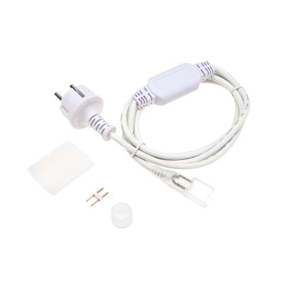 Установочный набор для Гибкого неона 16х16мм формы D (блок питания каучук с диодным мостом и вилкой,