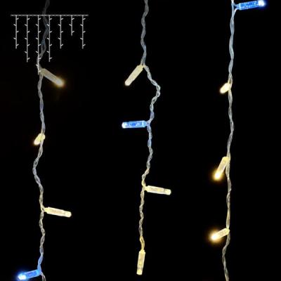 Светодиодная бахрома с колп. Laitcom 4,9x0,9м, 280 LED, IP65, прозр.пр.ПВХ, т.белый с мерц бел диода