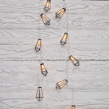 Гирлянда светодиодная Кристаллы черные Neon-Night 1,5м, проз.ПВХ, IP20, 10LED, т.белый, 2хАА(нет)