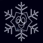 Снежинка-смайлик Rich LED ПРЕМИУМ, 103 см, белый, RL-SFDL103:D-W