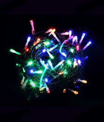 Светодиодная нить Laitcom, 10м, 24V, 100 LED, IP54, проз.провод, мульти (мерцание БЕЛЫЙ ДИОД)