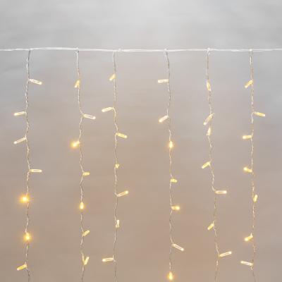 Светодиодный занавес NEON-NIGHT 2х3м ЖЕЛТЫЙ, прозрачный ПВХ, IP65, постоянное свечение, 230В