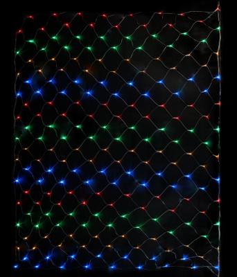 Светодиодная сеть Laitcom, 2x3м, 384 led, IP54, 220V, прозр. пр. с контр., мульти