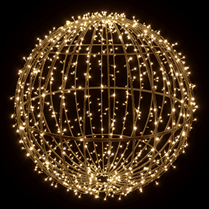 Качественная картинка Светодиодный шар, 220 В, 30 см, цвет теплый белый