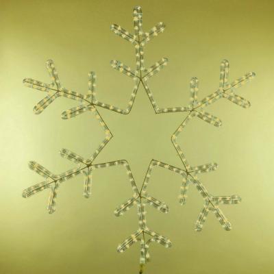 Снежинка светодиодная "Путеводная Звезда" Laitcom Ø0,8м Т.Белая, Дюралайт на Металл. Каркасе, IP54