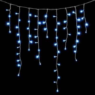 Светодиодная бахрома Laitcom 4,8x0,9м, IP65, прозр. пр., небесно голубой