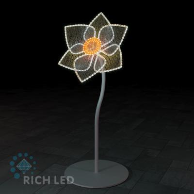 Светодиодный цветок Нарцисс RichLed, 1,8 м, тепло-белый