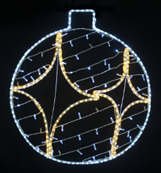 Световая игрушка шар "Сириус", Teamprof, 83*90 см., 24В,  теплый белый+белый