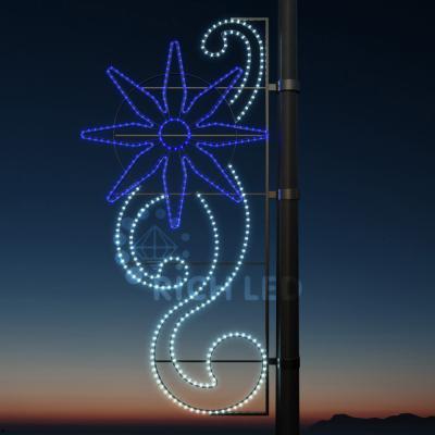 Светодиодная уличная консоль RichLed Георгин, цвет сине-белый