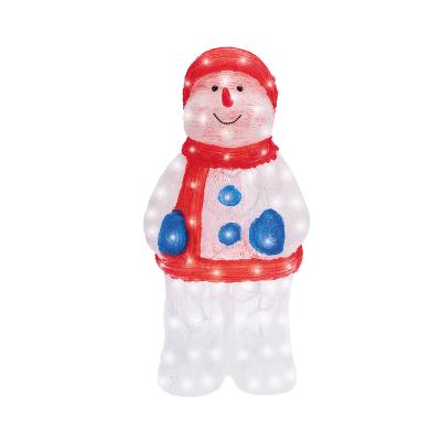 Акриловая светодиодная фигура Снеговик в синих варежках 31х25х59 см, IP65 NEON-NIGHT