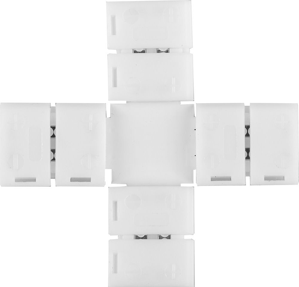 Качественная картинка Комплект Х коннекторов с соединителем для светодиодной ленты Feron (5050/10мм), LD191