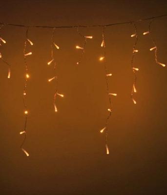 Светодиодная бахрома Laitcom 4,9x0,5м, 240 LED, IP54, прозр.провод, желтый (мерц. БЕЛЫЙ ДИОД)
