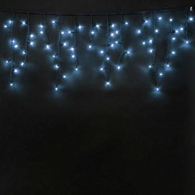 Светодиодная бахрома Laitcom 3,1 x 0,5 м, черный провод (каучук), 120 led, IP65, белый