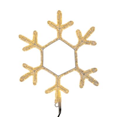 Светодиодная фигура из дюралайта Снежинка 45x38см ТЕПЛЫЙ БЕЛЫЙ NEON-NIGHT