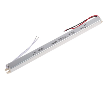 Узкий блок питания Ecola для светодиодной ленты 12 В, 50 Вт, IP20