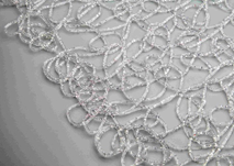 Гибкая сетка ПВХ декоративная Teamprof Plex Net, прозрачная с глиттером серебро