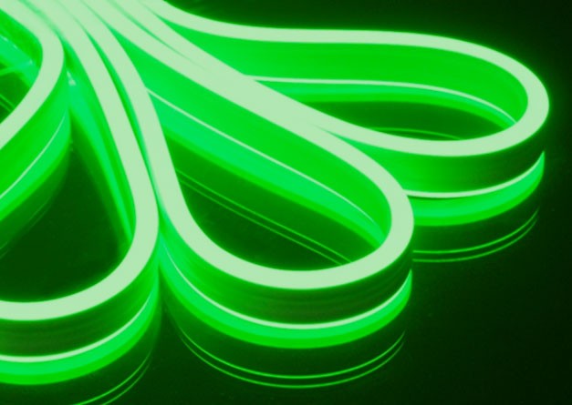 Качественная картинка Гибкий неон Rich LED, двусторонний, зеленый RL-FX816D-120-220V-G