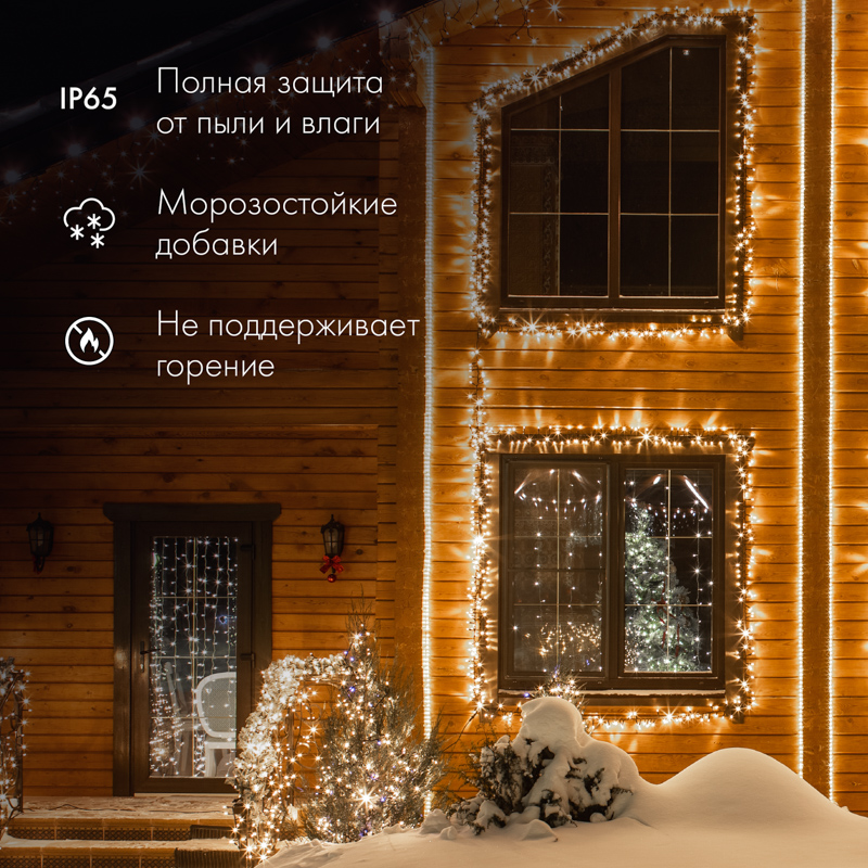 Качественная картинка Дюралайт NEON-NIGHT двухжильный 230В 13мм 24 LED/м СИНИЙ статика