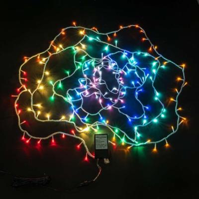 Светодиодная нить Laitcom с эффектом бегущий огонь, 10м, 24V, 200 LED, IP65, проз.пр., мульти