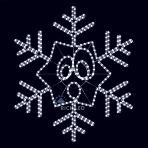 Снежинка-смайлик Rich LED ПРЕМИУМ, 103 см, белый, RL-SFDL103:O-W