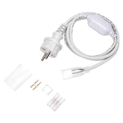 Установочный набор для одностороннего Гибкого неона 8х16мм (блок питания каучук с диодным мостом и в